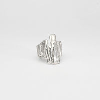 Carved: Sculptured Silver Ring