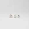 Contemporary Welsh silver jewellery. Inspired by the beautiful landscape of Wales.  These small textured square stud earrings are designed and handmade in Wales