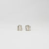 Contemporary Welsh silver jewellery. Inspired by the beautiful landscape of Wales.  These small textured square stud earrings are designed and handmade in Wales