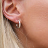 *NEW*  Carved silver hoops