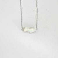 White fresh water pearl cloud silver pendant 1