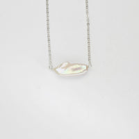 White fresh water pearl cloud silver pendant 3