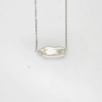 White fresh water pearl cloud silver pendant 4