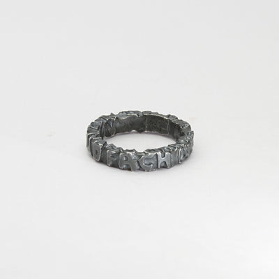 Cofio / Remember: Black Silver Ring - Mari Thomas Jewellery