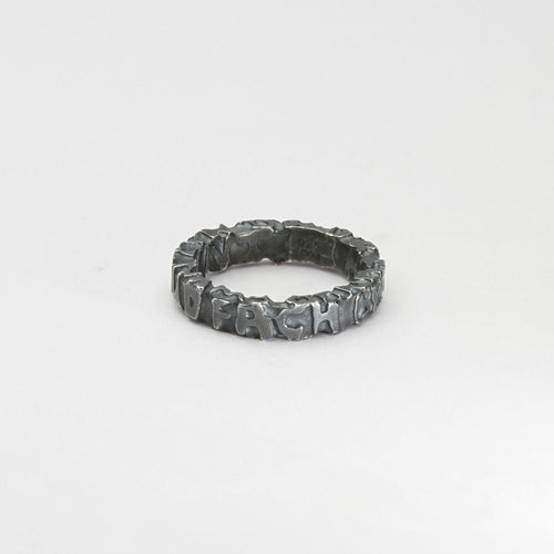 Cofio / Remember: Black Silver Ring - Mari Thomas Jewellery