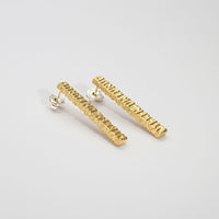 Cofio / Remember: Long Gold and Silver Earrings - Mari Thomas Jewellery