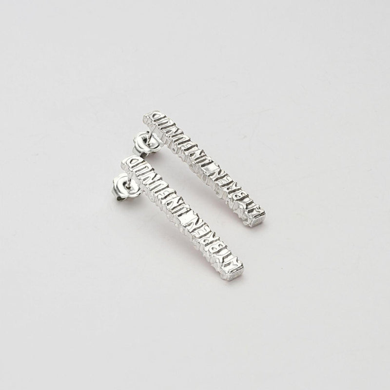 Cofio / Remember: Long Silver Earrings - Mari Thomas Jewellery
