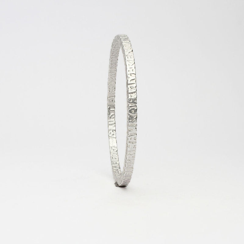 Cofio / Remember: Silver Bangle - Mari Thomas Jewellery
