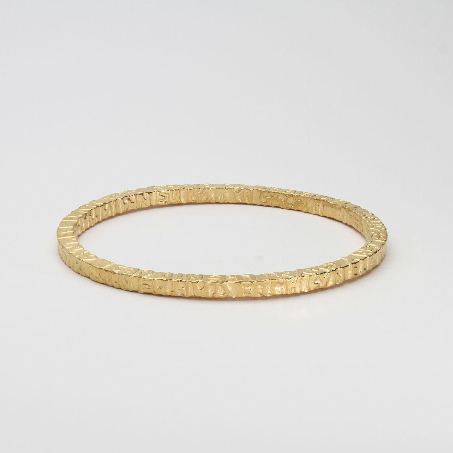 Cofio / Remember: Gold and Silver Bangle – Mari Thomas Jewellery