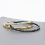 Cofio / Remember: Yellow Gold and Silver Bangle - Mari Thomas Jewellery