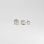 Cube: Silver Stud Earrings