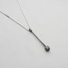 Cube: Black Silver Drop Pendant - Mari Thomas Jewellery