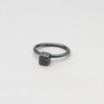 Cube: Black Silver Ring - Mari Thomas Jewellery