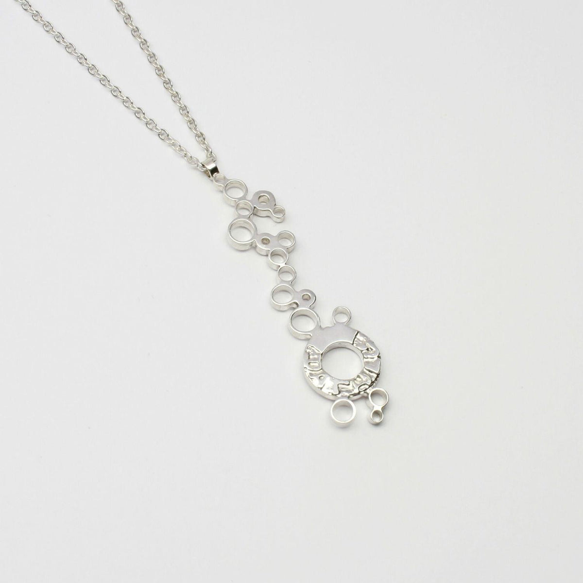 Dathlu / Celebration: Long Silver Pendant - Mari Thomas Jewellery