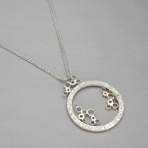Dathlu / Celebration: Round Silver Pendant - Mari Thomas Jewellery