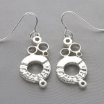 Dathlu / Celebration: Short Drop Silver Earrings - Mari Thomas Jewellery
