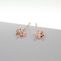 Decorative Concepts drop earrings in 18ct rose gold plated silver, front view