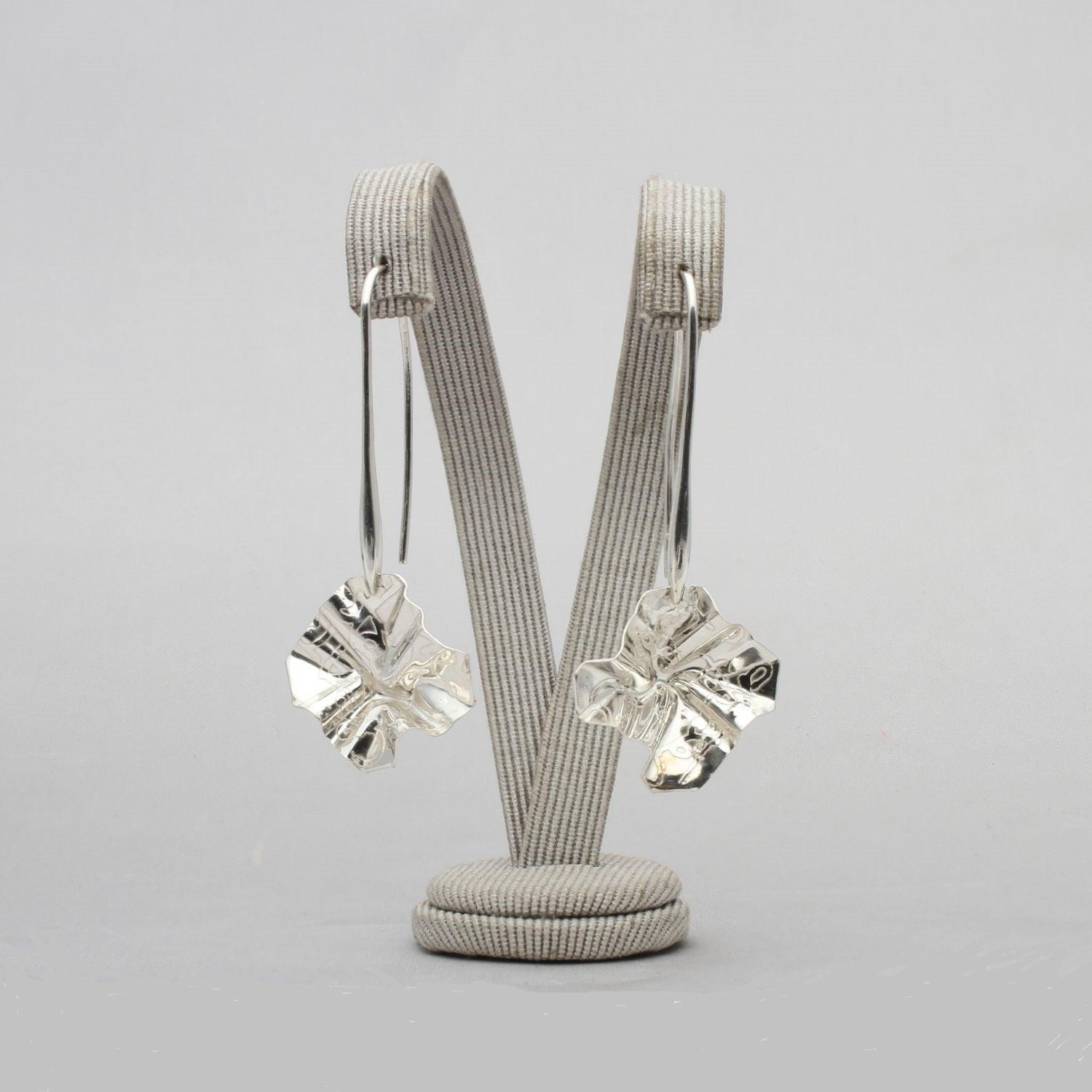 Decorative Concepts sterling silver drop earrings, front view