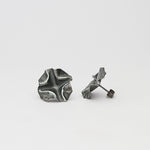 Decorative Concepts: Large Black Silver Earrings - Mari Thomas Jewellery