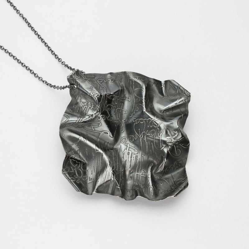 Decorative Concepts: Large Black Silver Pendant - Mari Thomas Jewellery