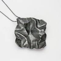 Decorative Concepts large pendant in black oxidised silver, front view