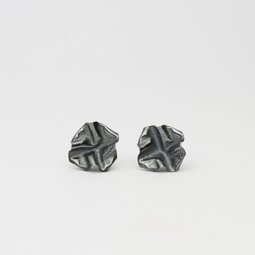 Decorative Concepts: Medium Black Silver Earrings - Mari Thomas Jewellery