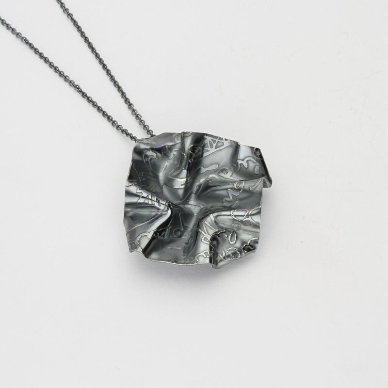 Decorative Concepts: Medium Black Silver Pendant - Mari Thomas Jewellery