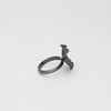 Decorative Concepts: Medium Top Black Silver Ring - Mari Thomas Jewellery
