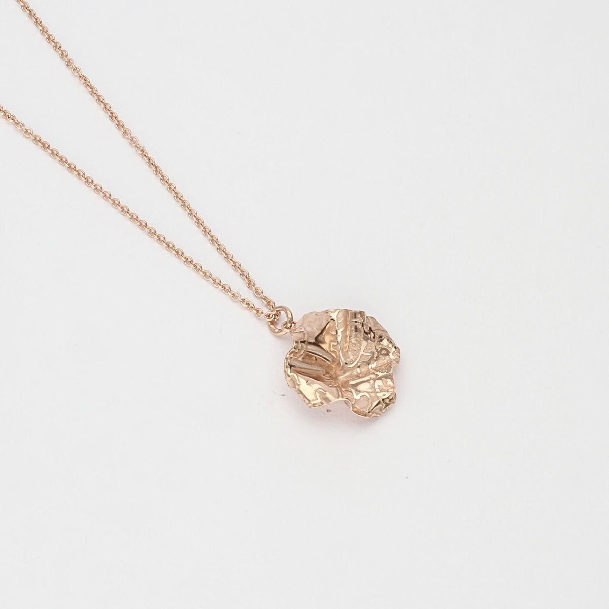 Decorative Concepts small pendant in 18ct rose gold plated silver, front view