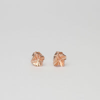 Decorative Concepts small stud earrings in 18ct rose gold plated silver, front view
