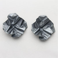 Decorative Concepts statement earrings in black oxidised silver, front view