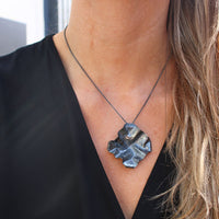 Decorative Concepts: Medium Black Silver Pendant