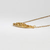 Sea thrift 9ct yellow gold pendant with diamonds by Charlotte Rowenna