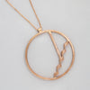 Glissando: 9ct Rose Gold Circular Pendant - Mari Thomas Jewellery