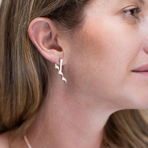 Glissando: 9ct Rose Gold Medium Earrings - Mari Thomas Jewellery