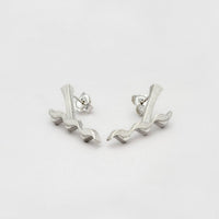Glissando: Medium Silver Earrings