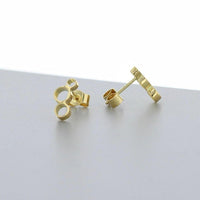 A pair of Golden Bubbles studs, celebration-themed design — Clustdlysau Aur