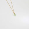 Green quartz silver 22ct gold plated necklace by Charlotte Reid