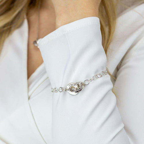 Gyda'n Gilydd: Silver Linked Charm Bracelet - Mari Thomas Jewellery