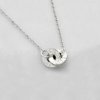 Gyda'n Gilydd linked pendant, sterling silver — "together" written in Mari's own hand — Mwclis Arian