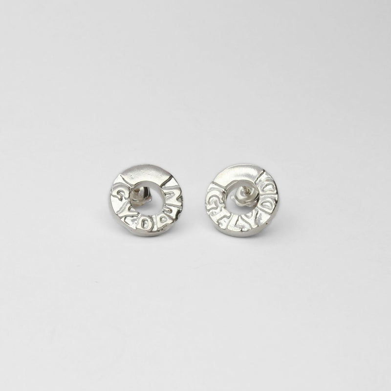 Gyda'n Gilydd / Together: Silver Circle Earrings