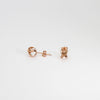 Earrings: 9ct rose gold and quartz stud earrings by Hanna Tommola