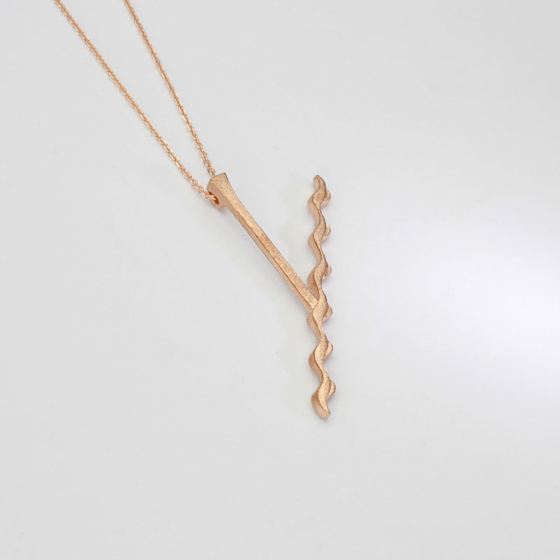 Glissando nell' oro: Large 9ct Rose Gold Pendant