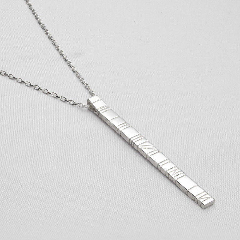 Linear: Long Silver Pendant - Mari Thomas Jewellery