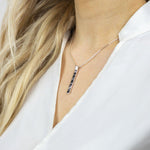 Linear: Medium Silver Pendant - Mari Thomas Jewellery