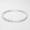 Linear lined women's Silver Bangle - handmade unique Jewellery from Mari Thomas 