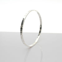 Linear: Silver Bangle - Mari Thomas Jewellery