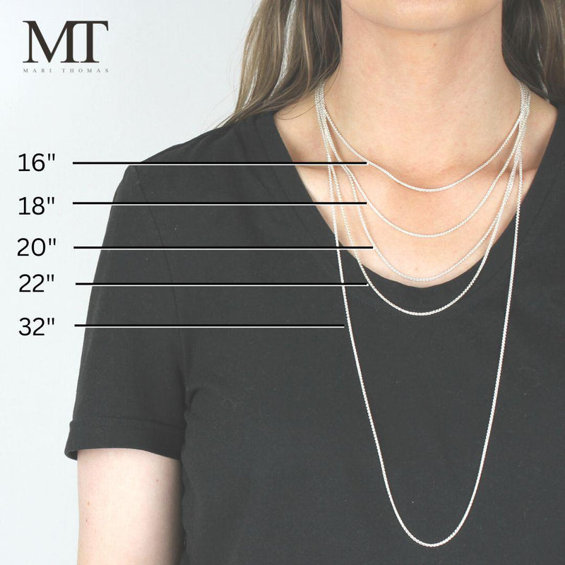 Linear: Triple Drop Silver Pendant - Mari Thomas Jewellery