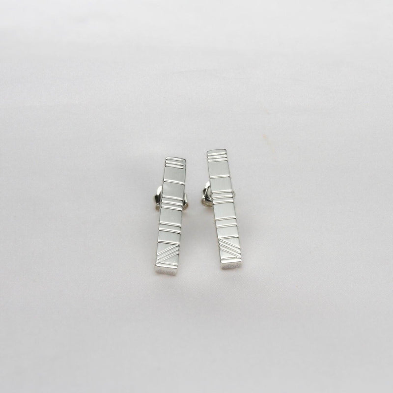 Linear: Medium Silver Earrings