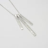 Linear: Triple Drop Silver Pendant